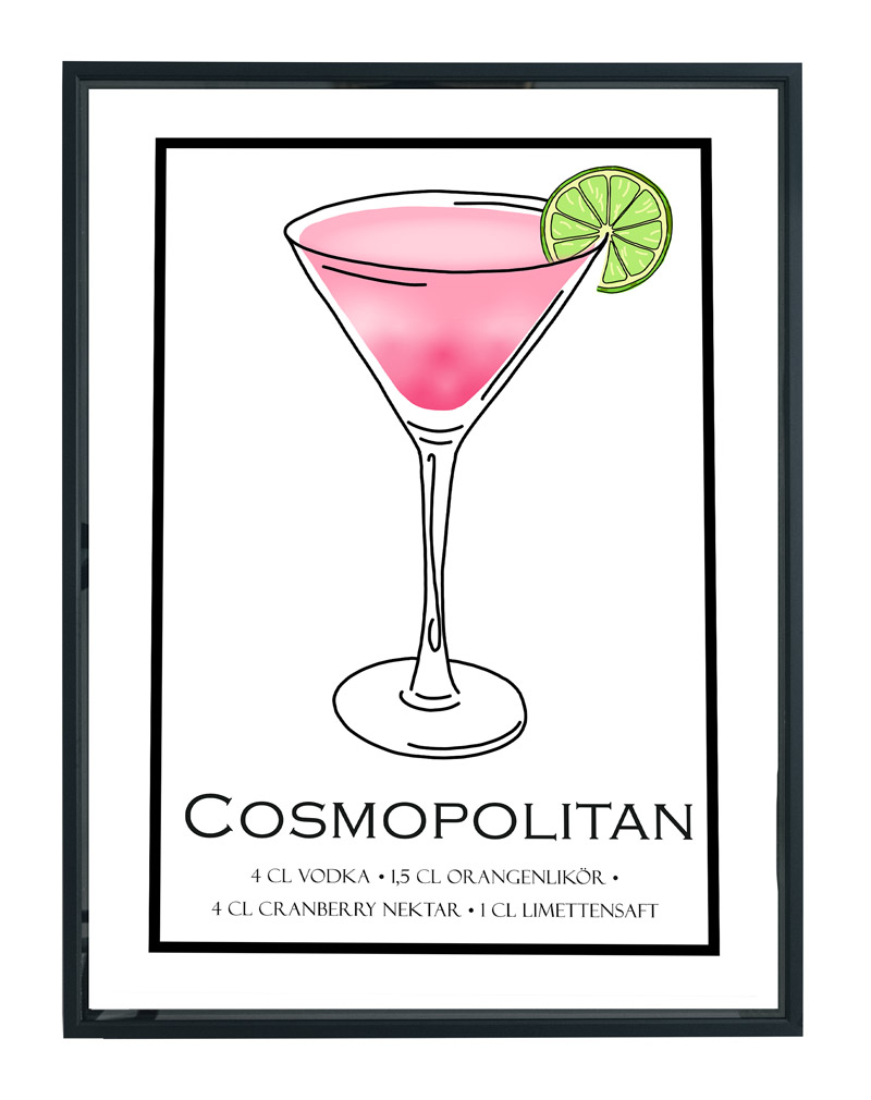 Cosmopolitan cocktail poster 3