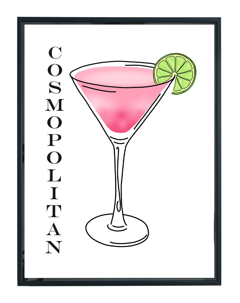 Cosmopolitan cocktail poster 5