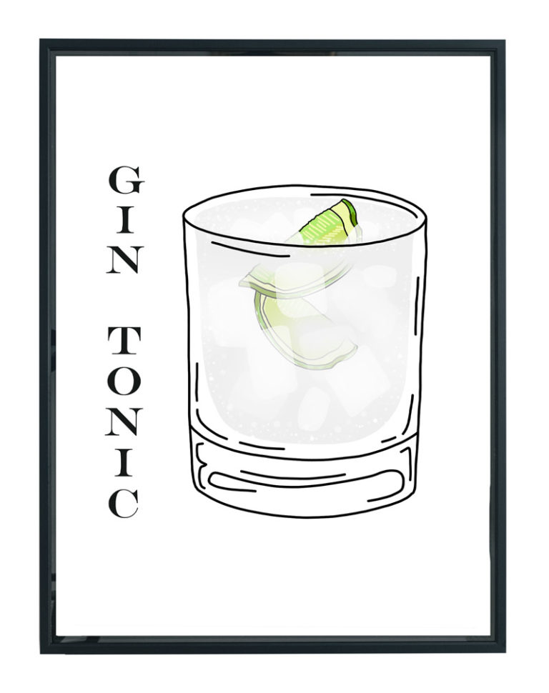 Gin Tonic Poster online kaufen Millennium Bartending Shop
