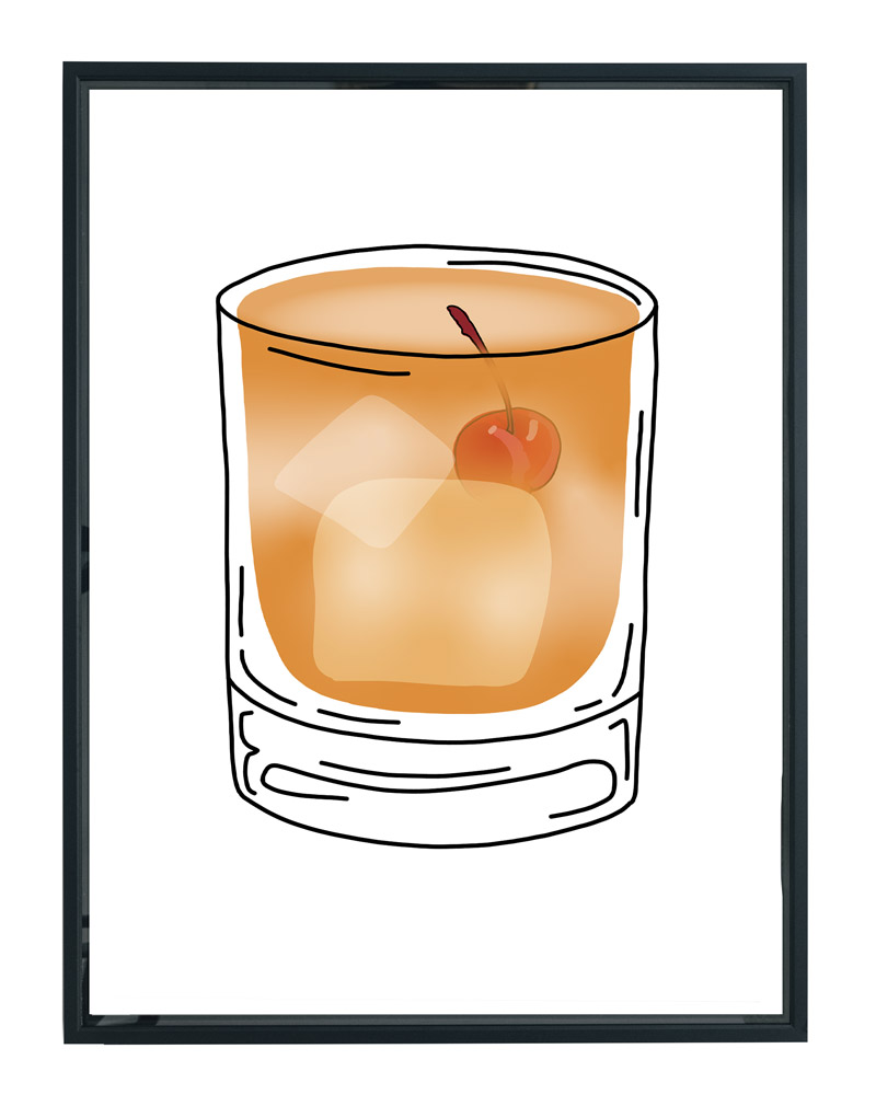 Old Fashioned cocktail poster 4