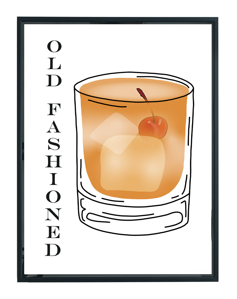 Old Fashioned cocktail poster 5