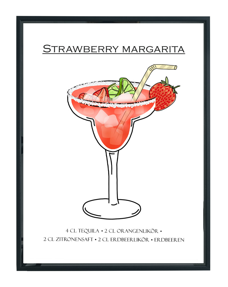 Strawberry margarita poster 1
