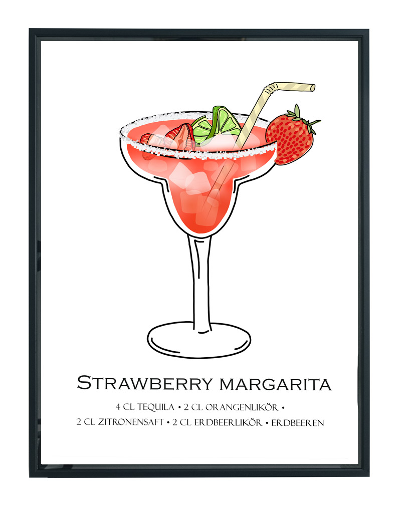 Strawberry margarita poster 2