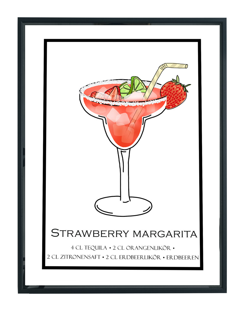Strawberry margarita poster 3